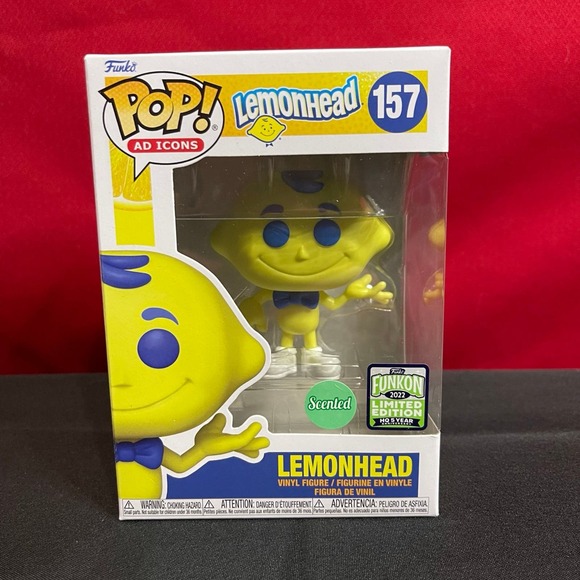 Funko Pop LemonHead Funkon Official HQ Sticker Scented - Picture 1 of 4